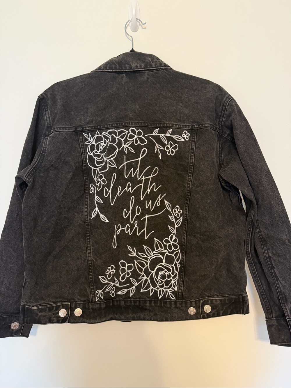 Garage Denim Black “Til Death do us Part” Jacket